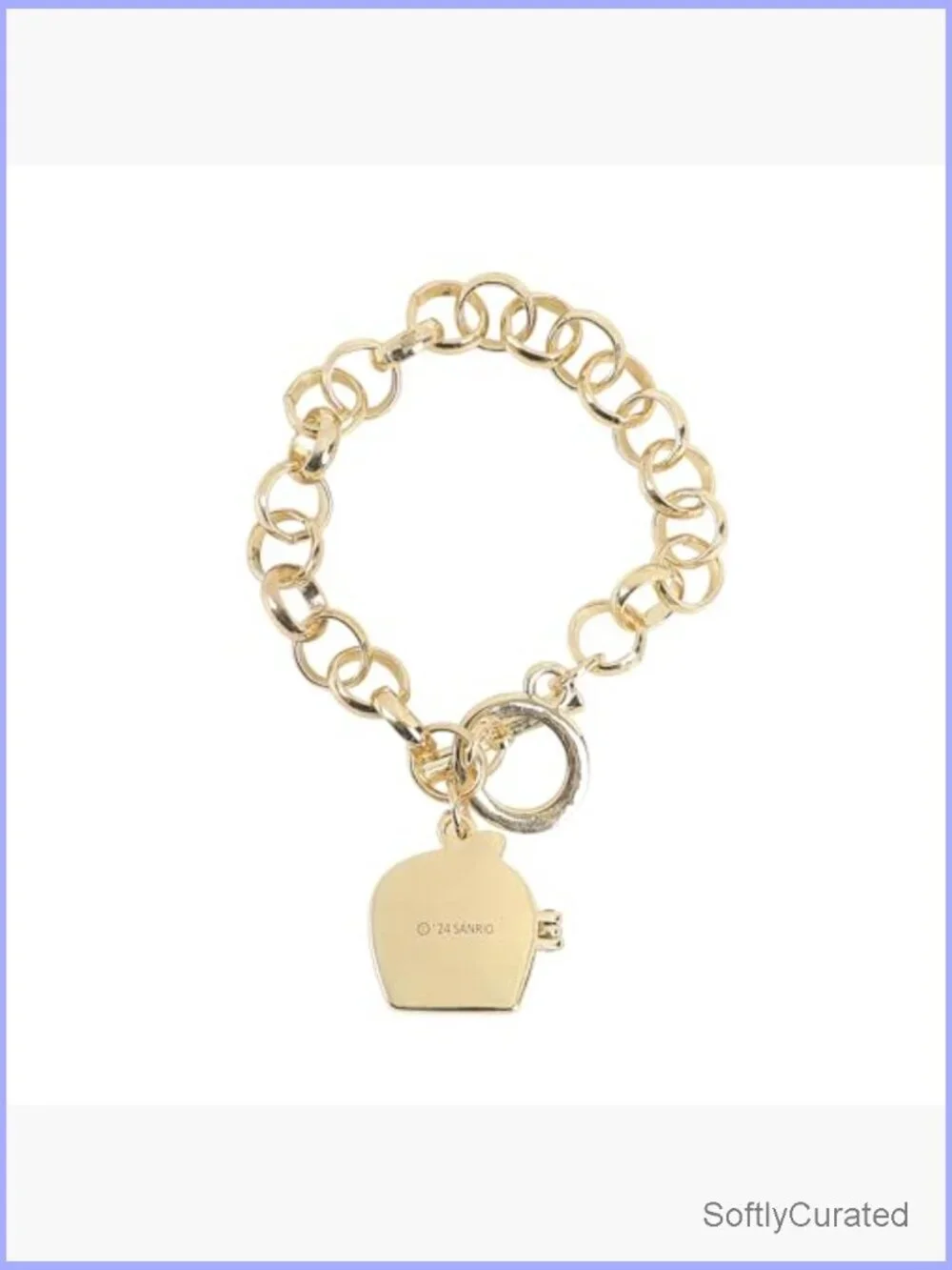 Hello Kitty Apple House Gold Locket Bracelet